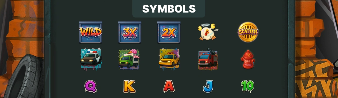 Obrazy symboli Chicken Royal.